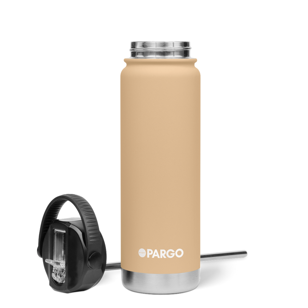 Tide & Co X Project Pargo Insulated Bottle w/ Straw Lid 750mL - Desert Sand