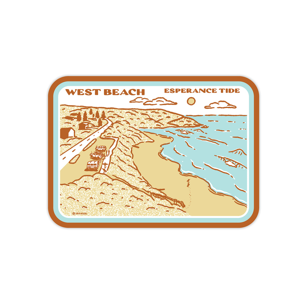 West Beach Sticker
