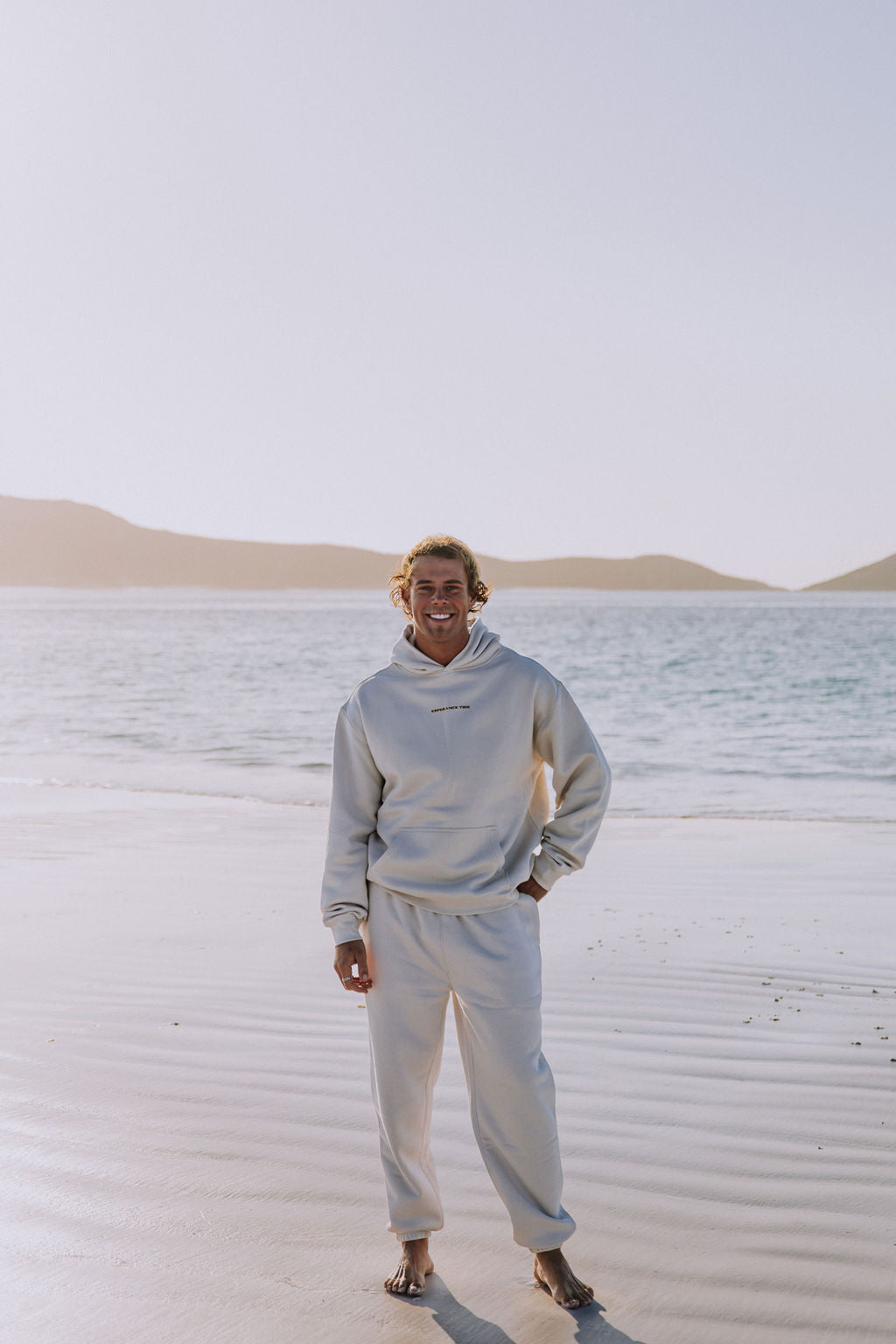 Lucky Bay Trackies - Bone