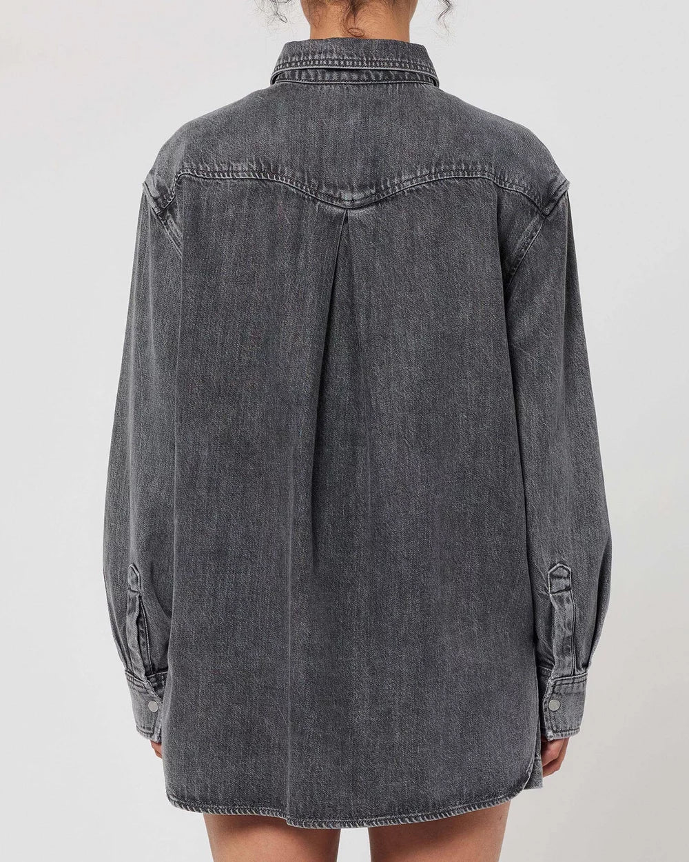 Bowery Denim Shirt - Stone Grey