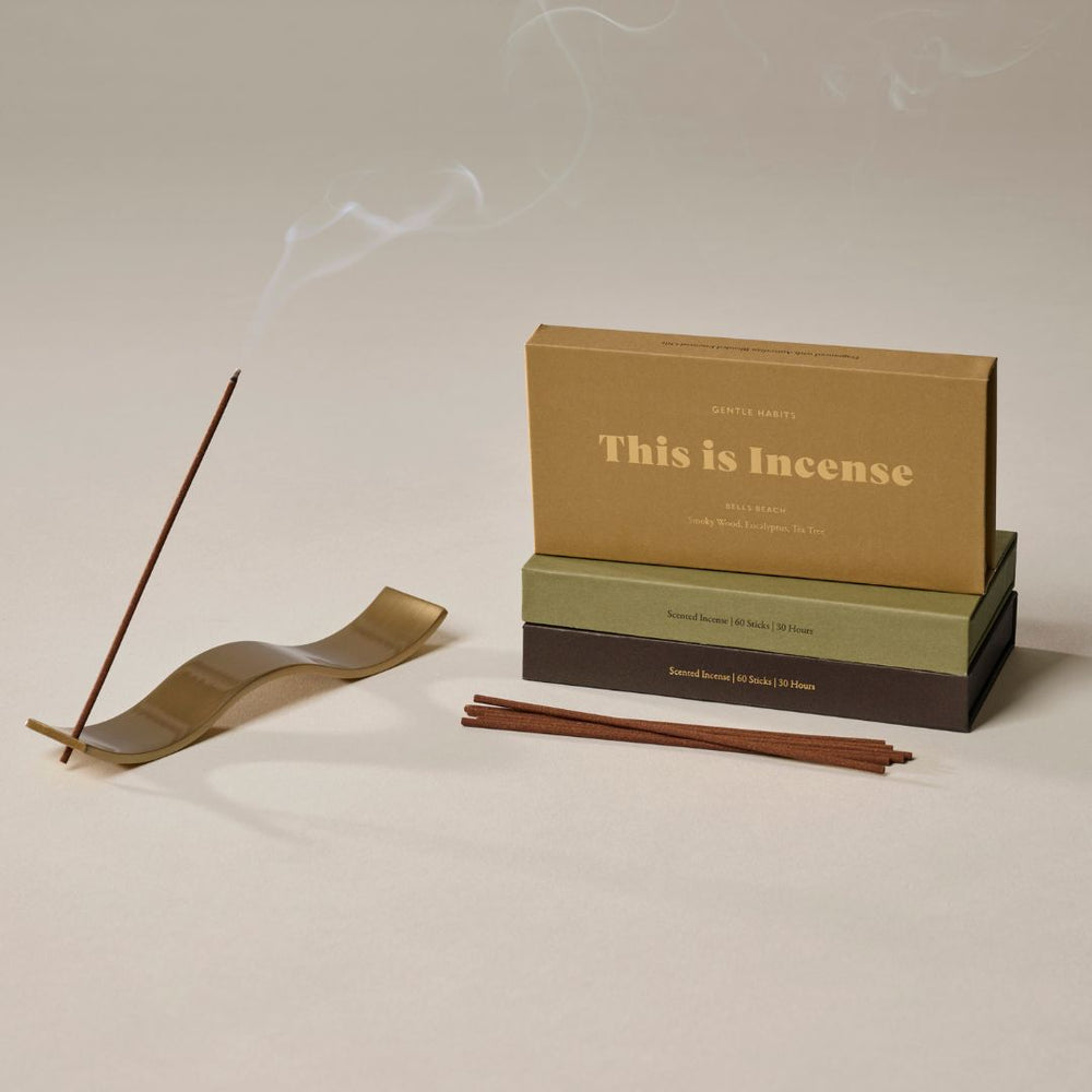 Ceramic Incense Holder - Cement