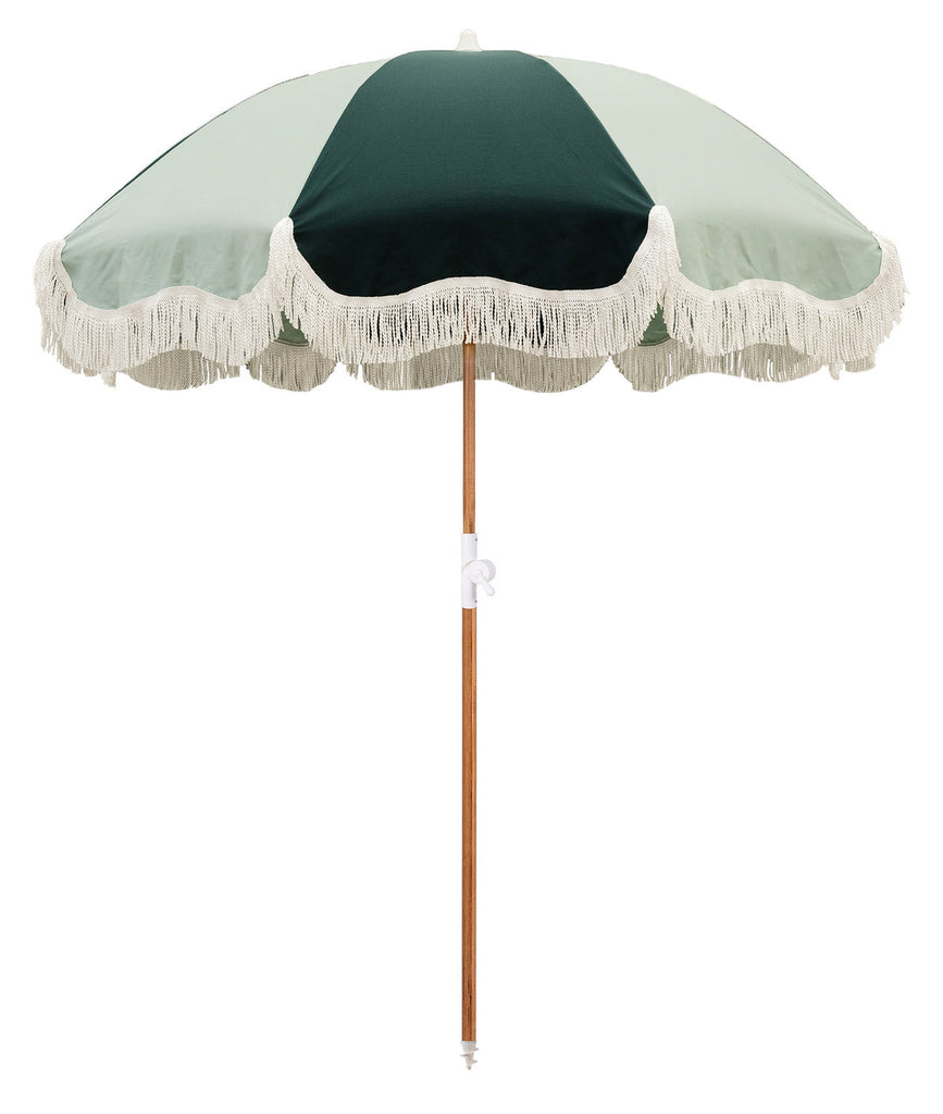 The Holiday Beach Umbrella - 70's Panel Green