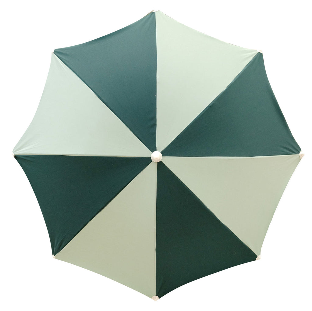The Holiday Beach Umbrella - 70's Panel Green