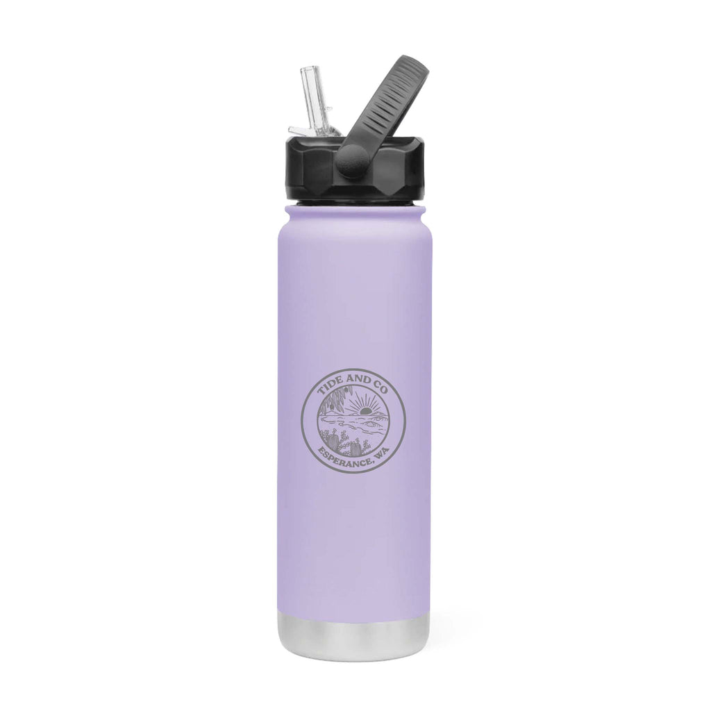Tide & Co X Project Pargo Insulated Bottle w/ Straw Lid 750mL - Love Lilac