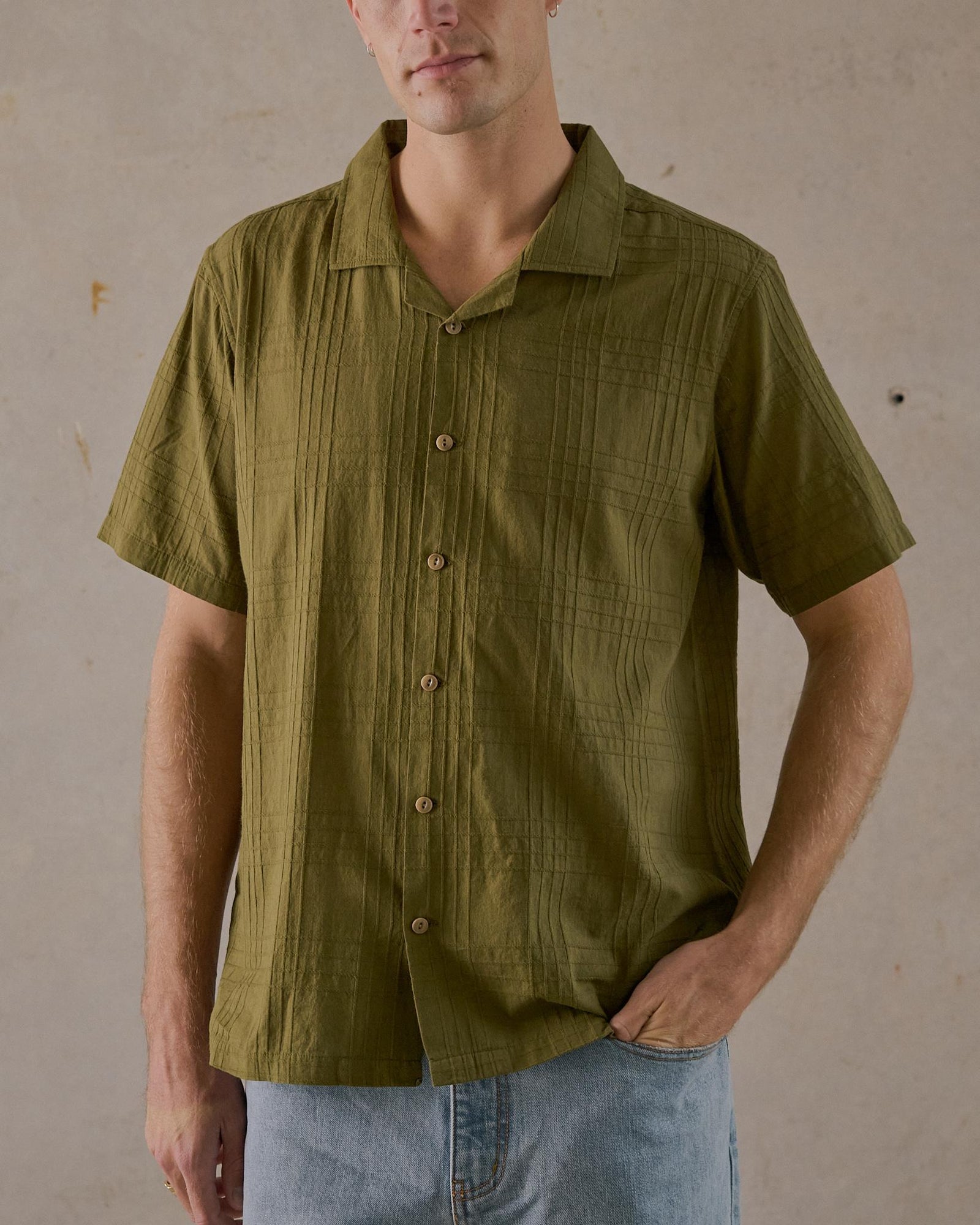 Camp Collar Shirt - Green