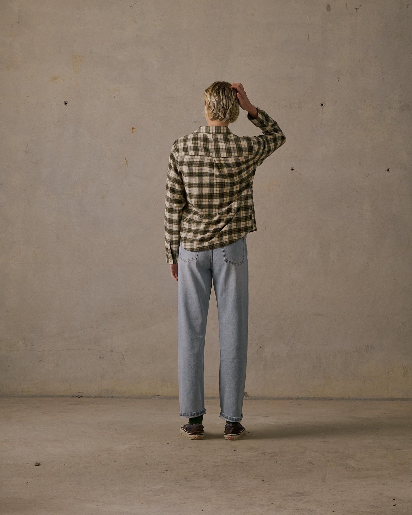 Women's House Check Flannel Shirt - Green Multi