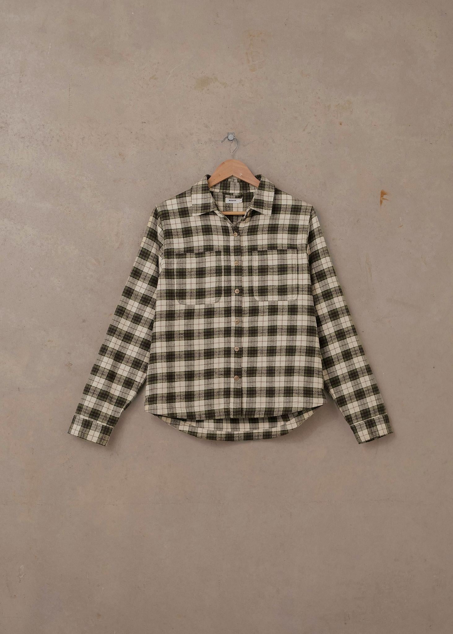 Women's House Check Flannel Shirt - Green Multi