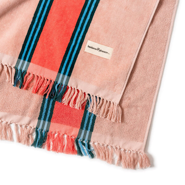 The Beach Blanket - Bistro Dusty Pink Stripe