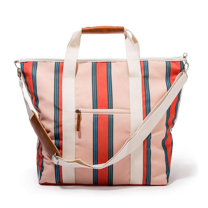 The Cooler Tote Bag - Bistro Dusty Pink Stripe