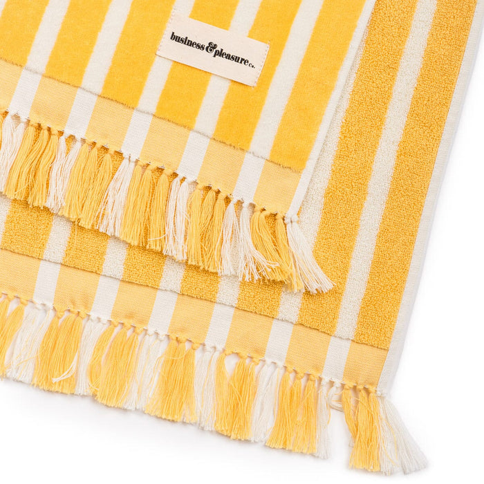 The Beach Towel - Monaco Mimosa Stripe