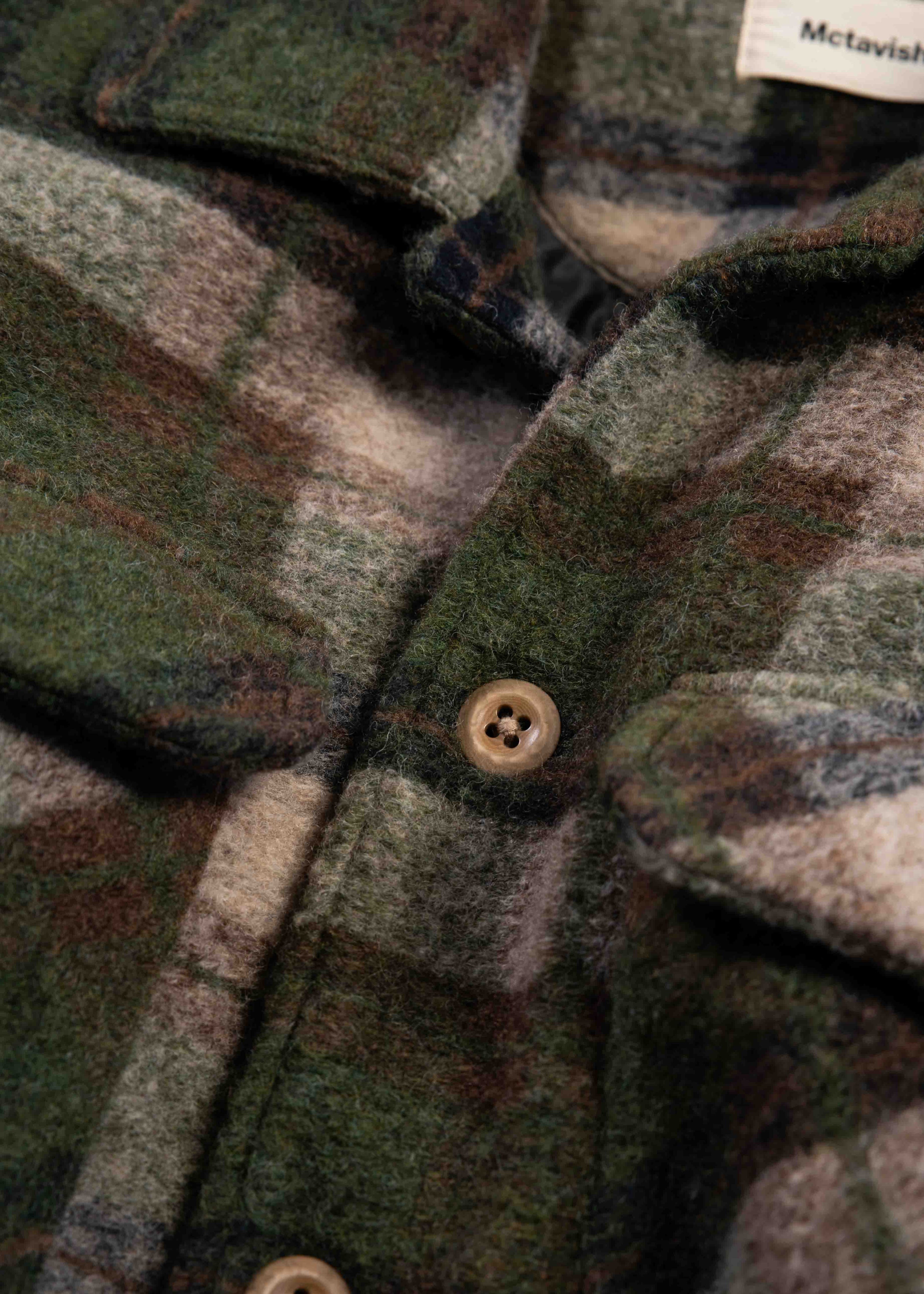 Wool Blanket Jacket - Green Multi