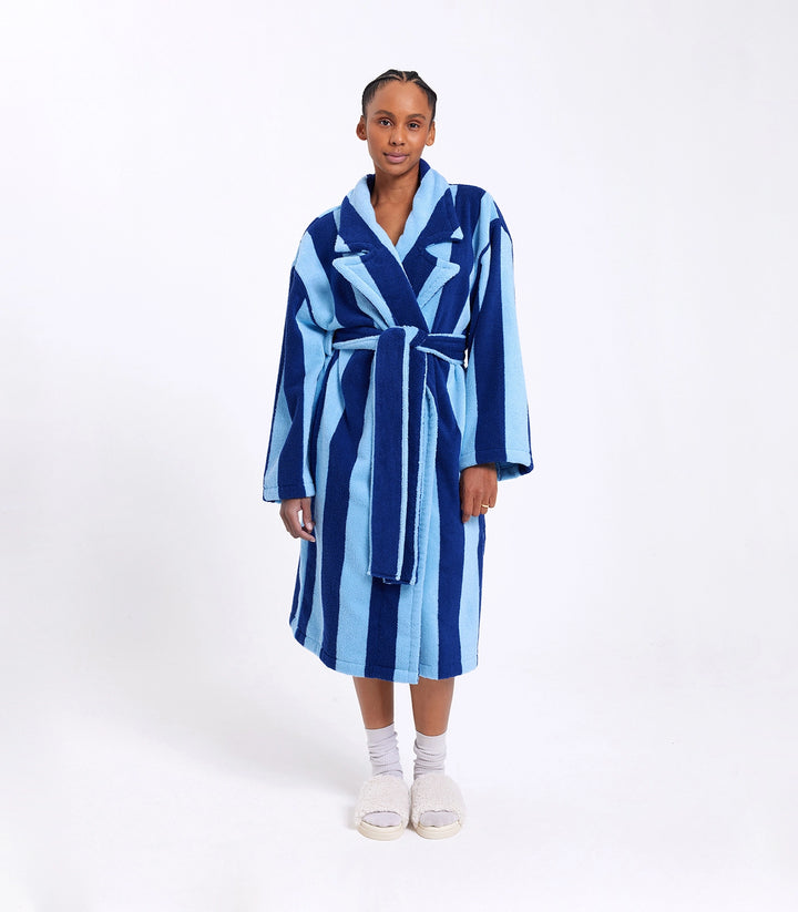 Robe - Blueberry Stripes