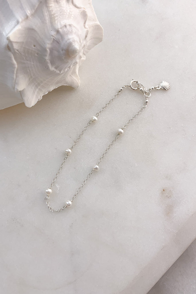 Pearl Chain Bracelet - Sterling Silver