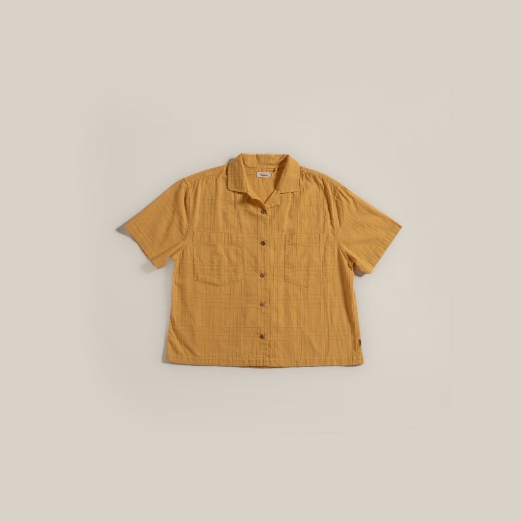 Boxy Button Up Shirt - Yellow