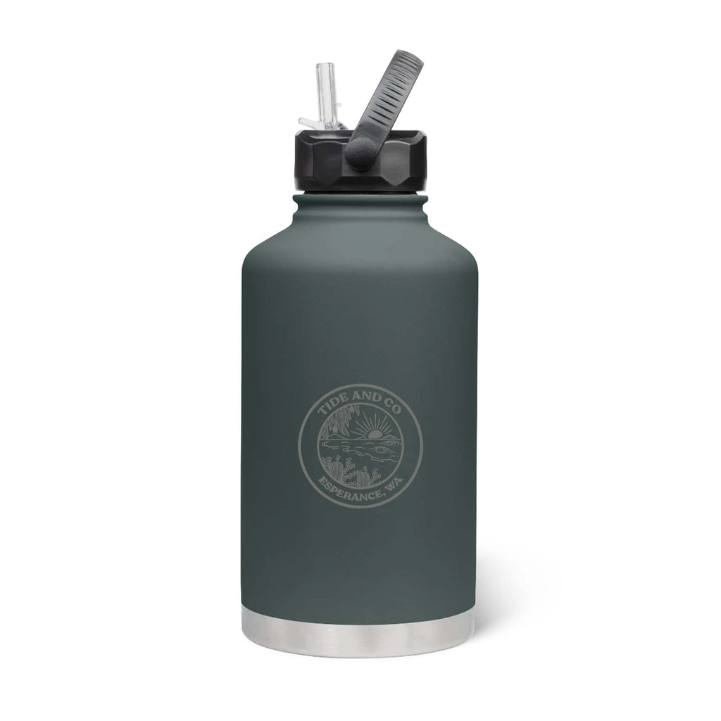 Tide & Co x Project Pargo Insulated Growler w/ Straw Lid 1890mL - BBQ Charcoal