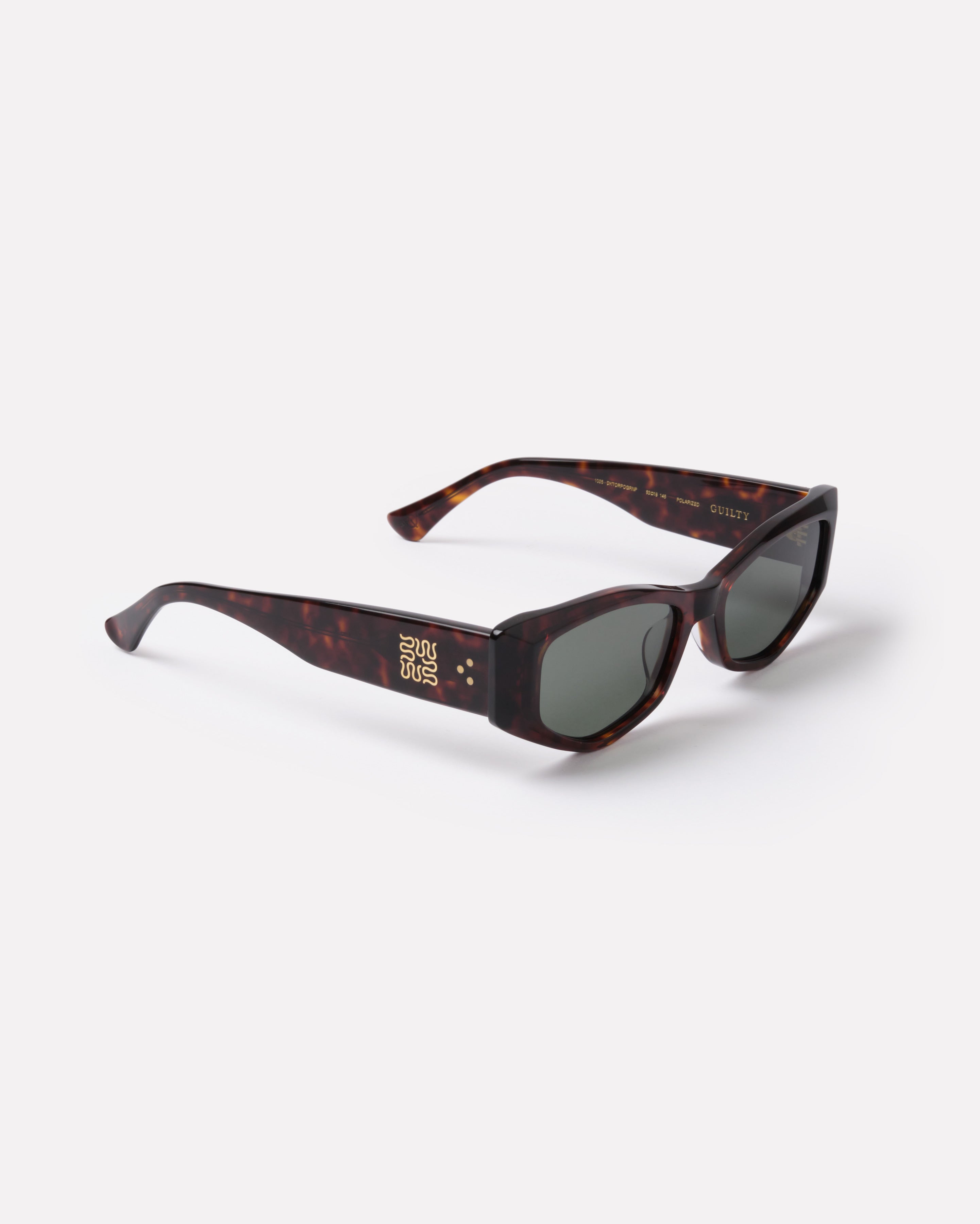 Guilty x Wasted Talent - Dark Tortoise Polished / Green Polarised