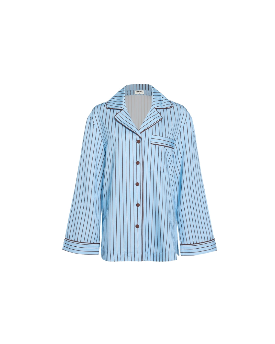 Long Sleeve Sleep Shirt - Iced Chocolate Stripes