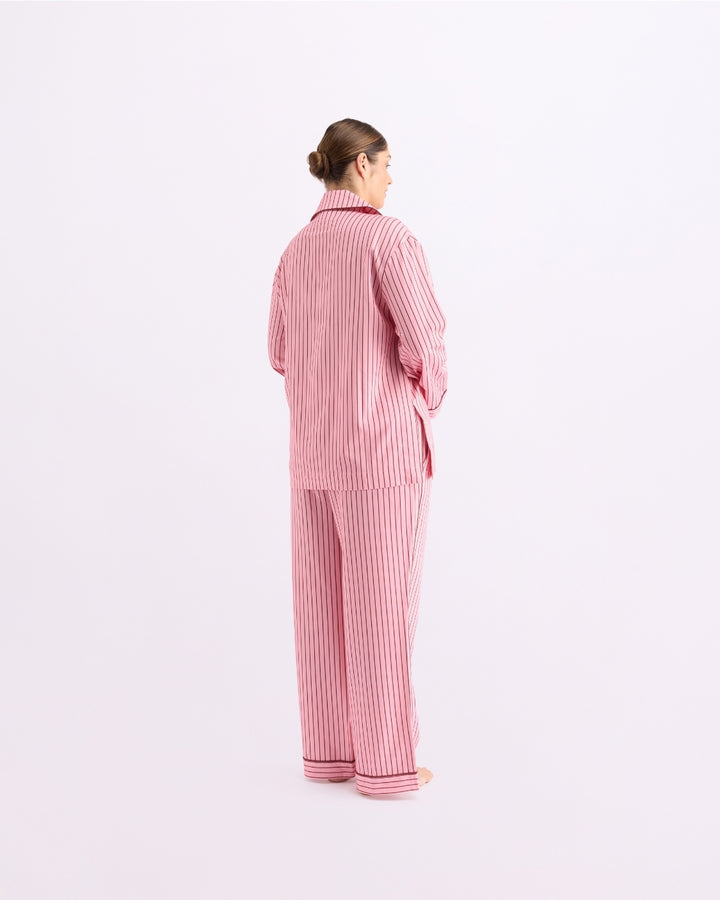 Long Sleeve Sleep Shirt - Rocky Road Stripes