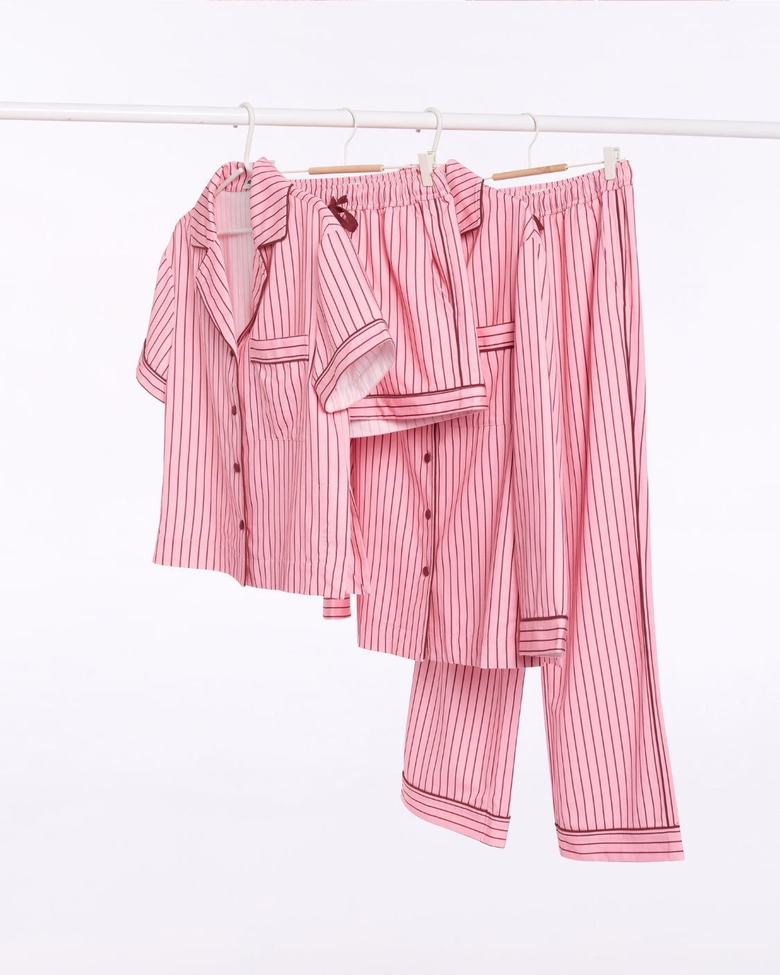 Long Sleeve Sleep Shirt - Rocky Road Stripes