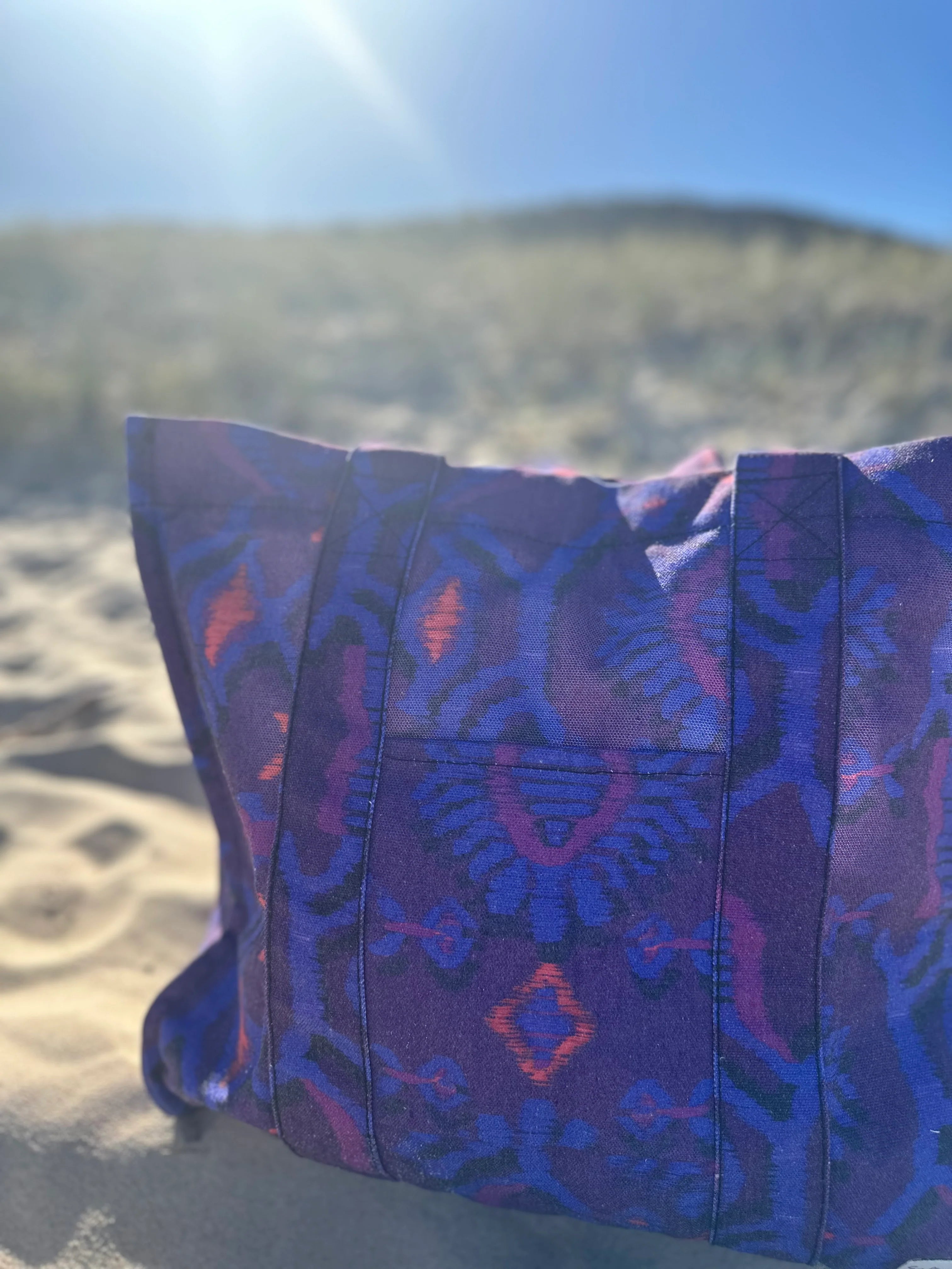 Oversized Beach Bag - Ikat