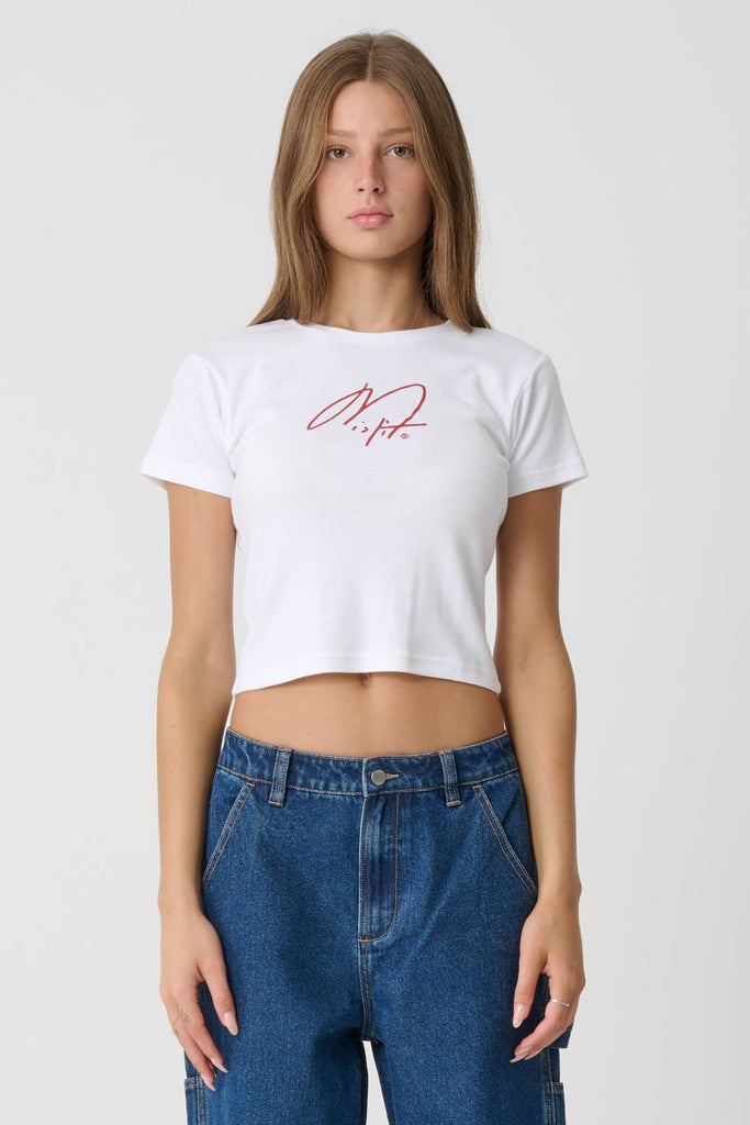 Hawkshaw Rib Tee - White