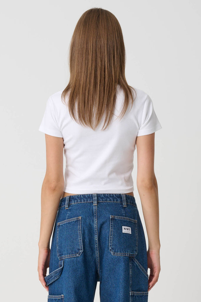 Hawkshaw Rib Tee - White