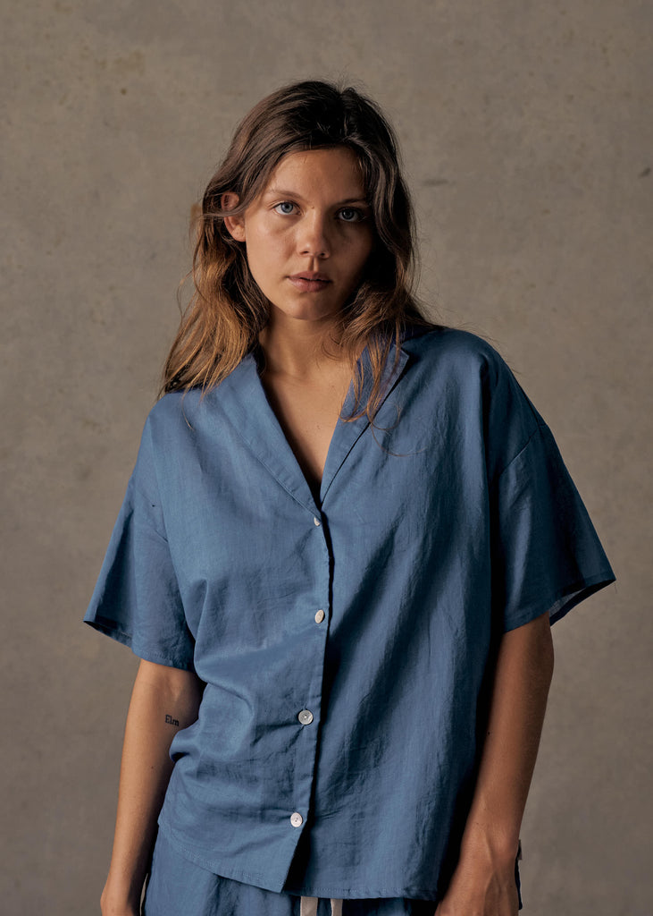 Featherweight Short Sleeve Shirt - Lapis Blue