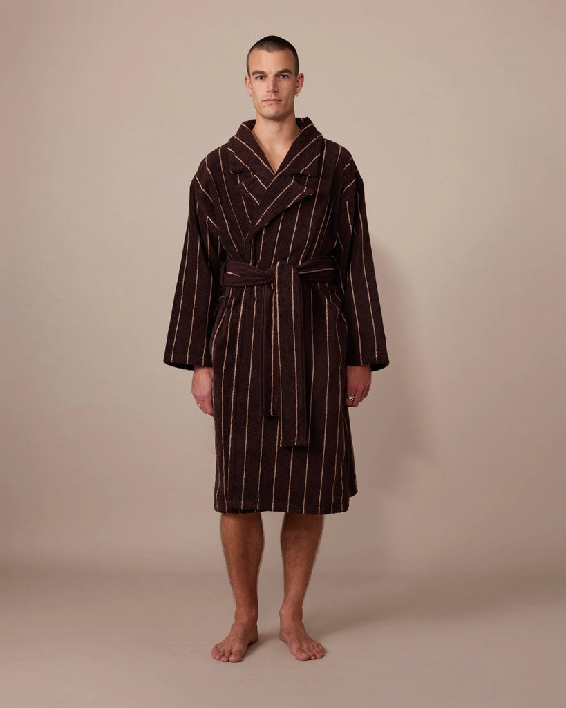 Robe - Espresso Pinstripe