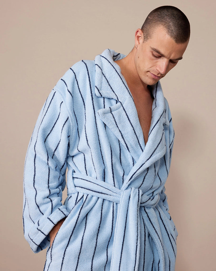 Robe - Mist Pinstripe