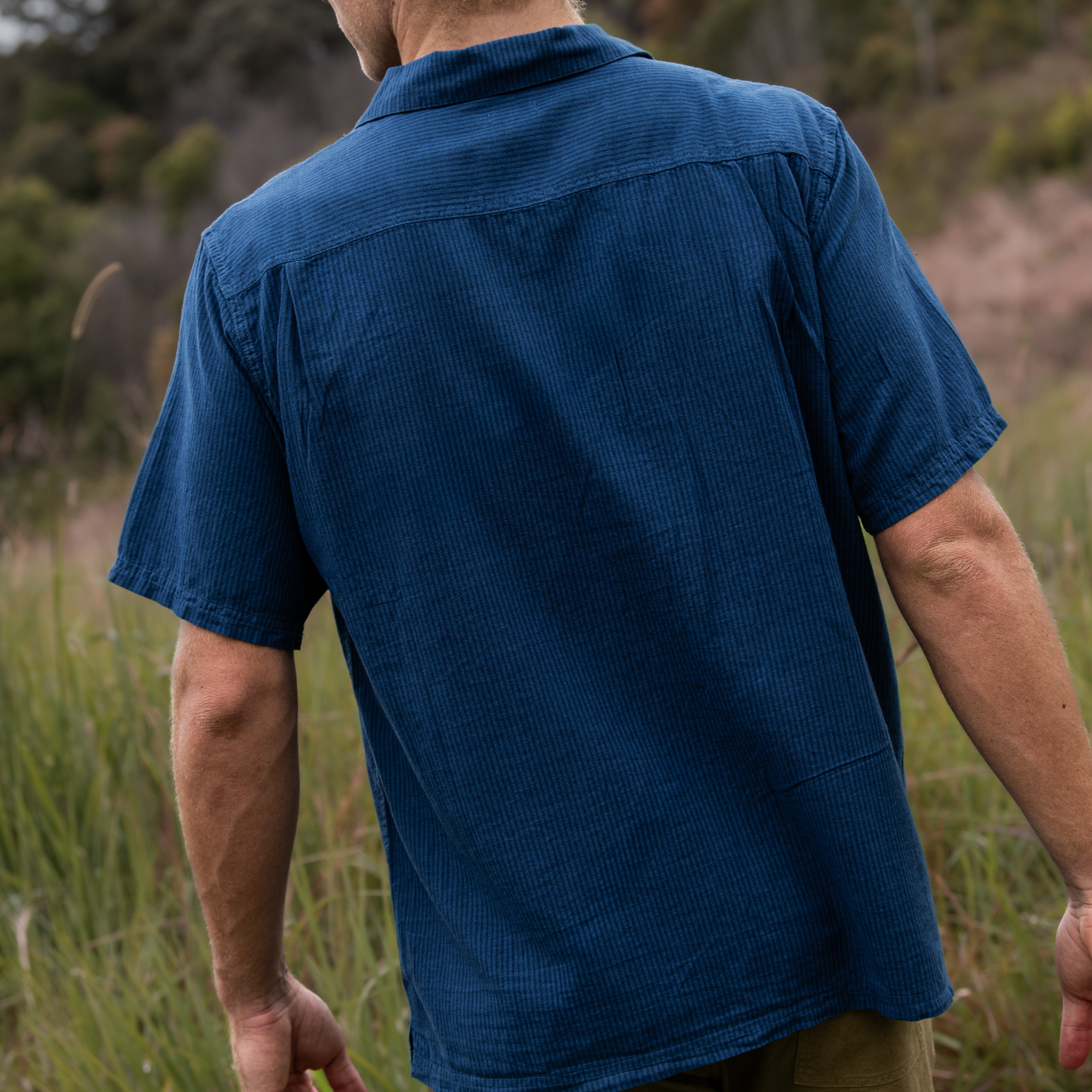 Hemp Stripe Shirt - Blue Multi