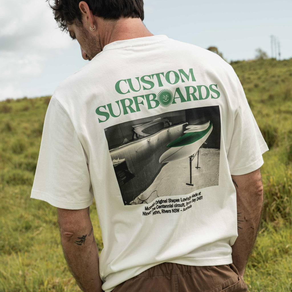 Custom Surfboards Tee - White