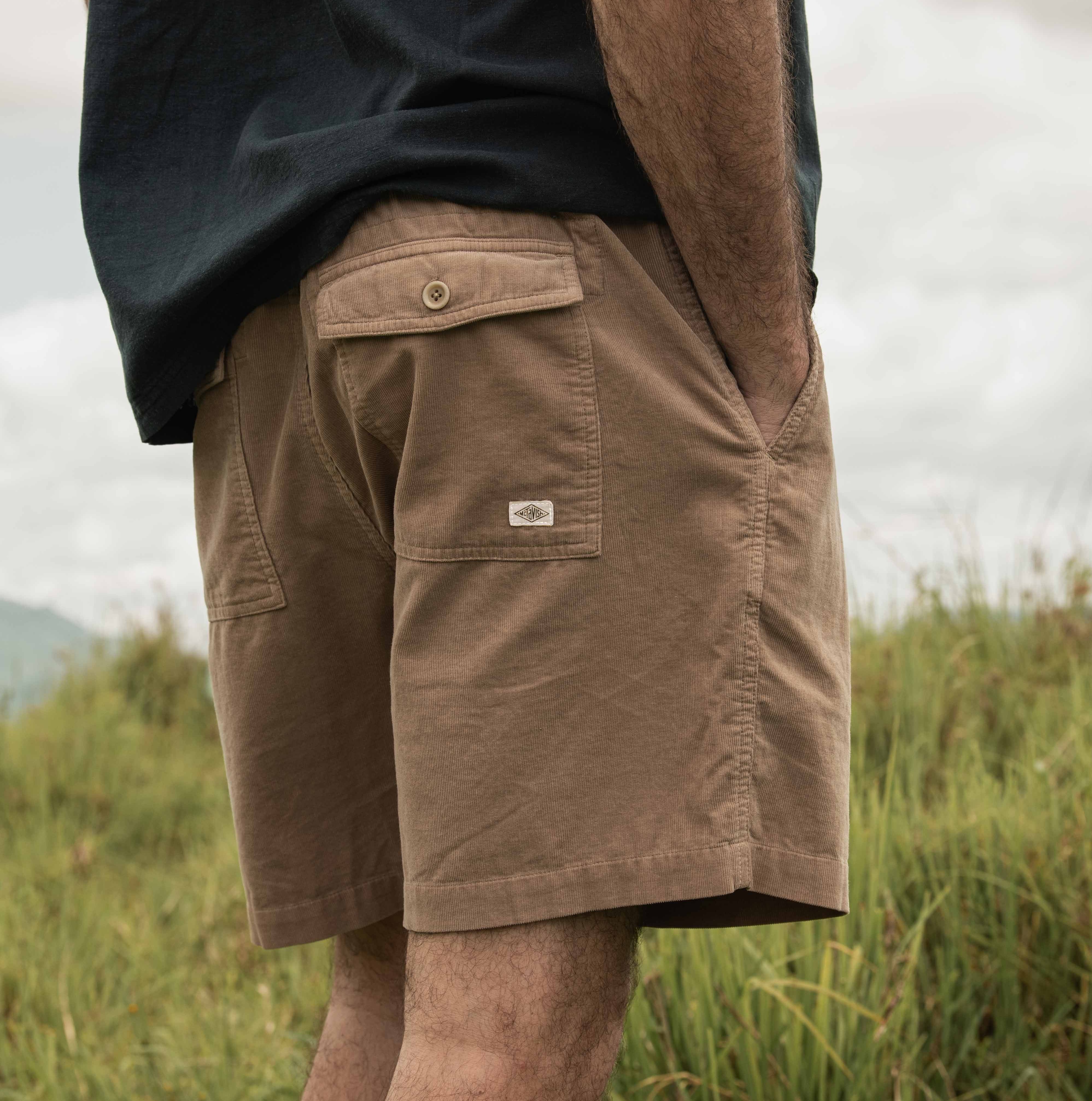 Cord Shorts - Dark Tan