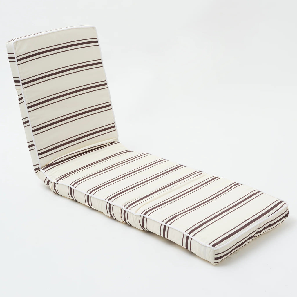 The Lounger Chair - Charcoal Stripe
