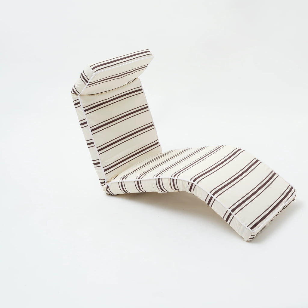 The Lounger Chair - Charcoal Stripe