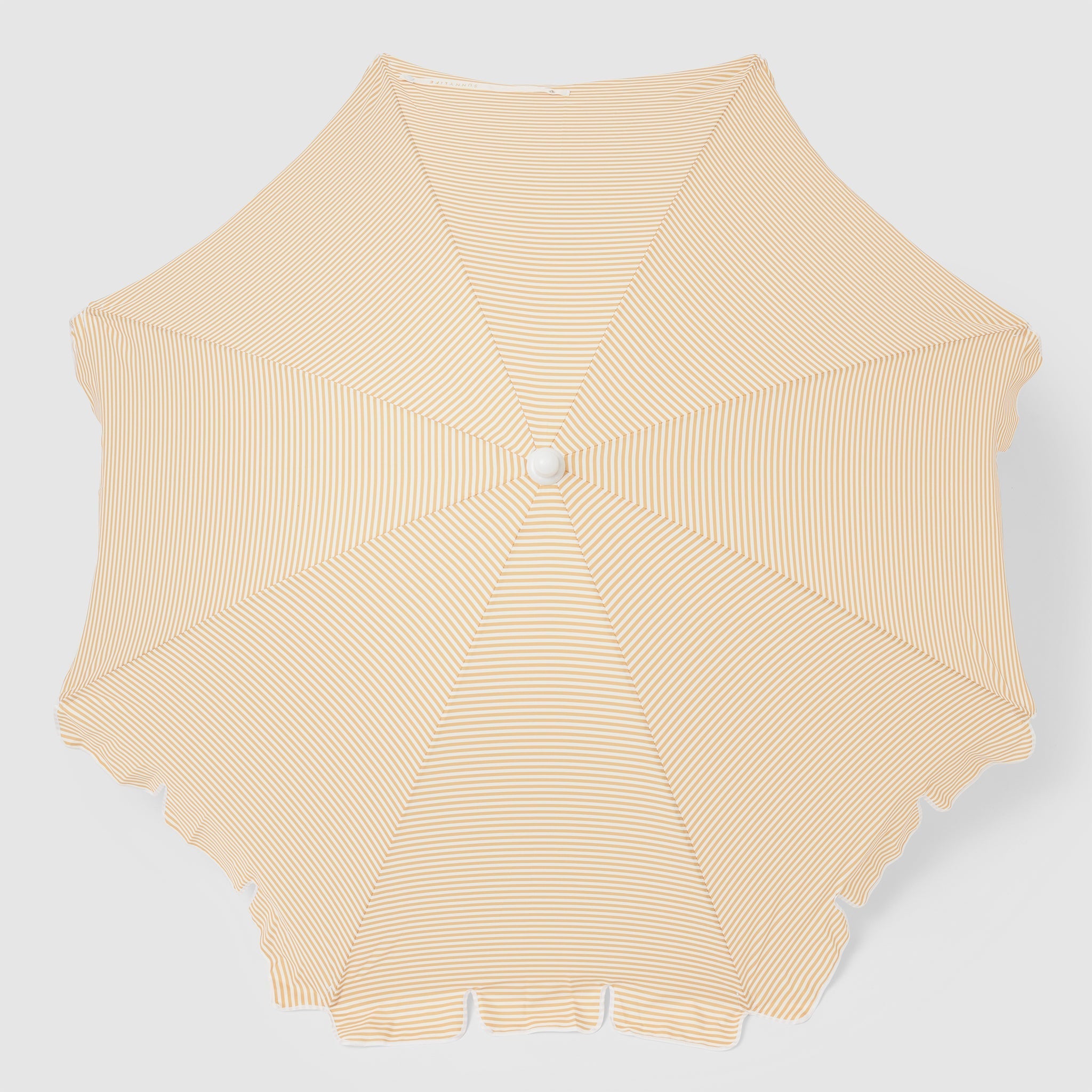 Beach Umbrella - Mango Bay Golden Mustard Stripe