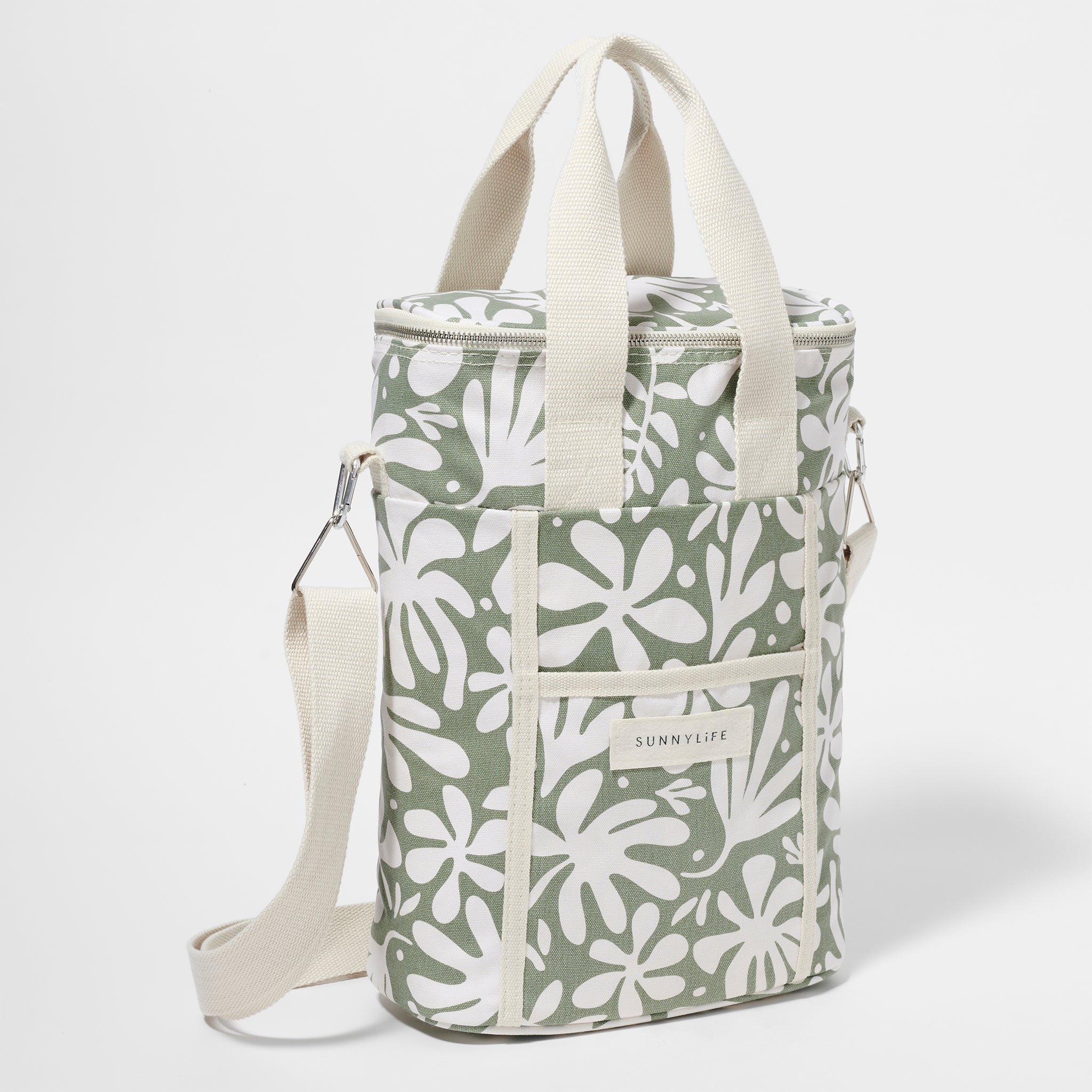 Canvas Drinks Cooler Bag - The Vacay Olive