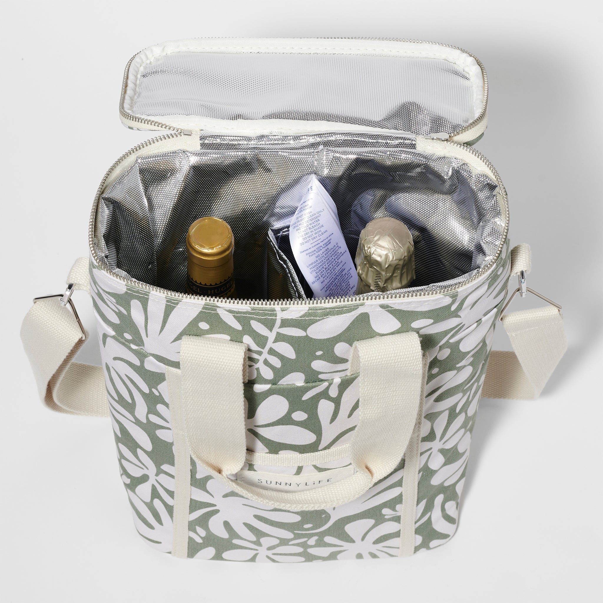 Canvas Drinks Cooler Bag - The Vacay Olive