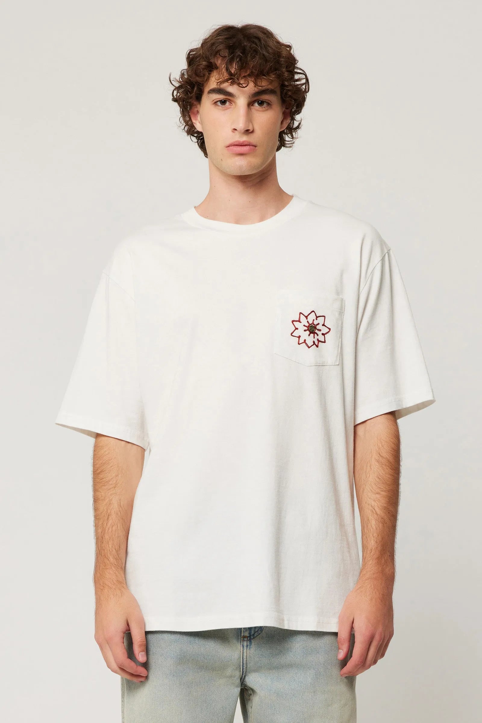 Embroider Pocket Tee - Vintage Tee