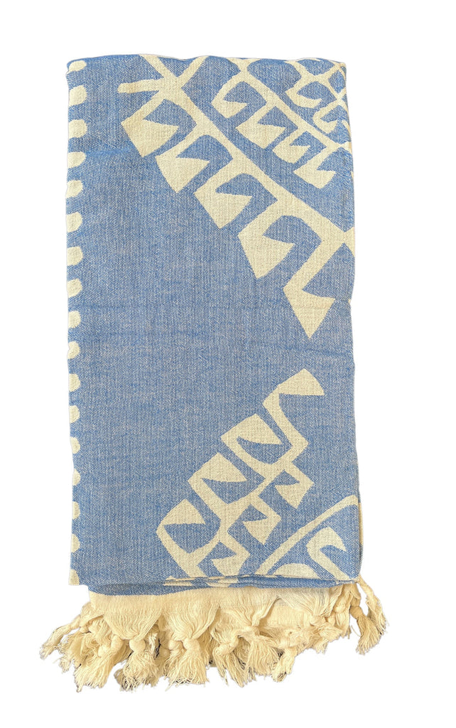 Aztec Turkish Towel - Blue