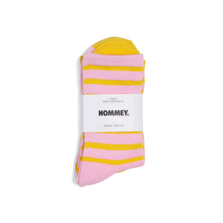 Socks 2 Pack - Pink Lemonade Stripes