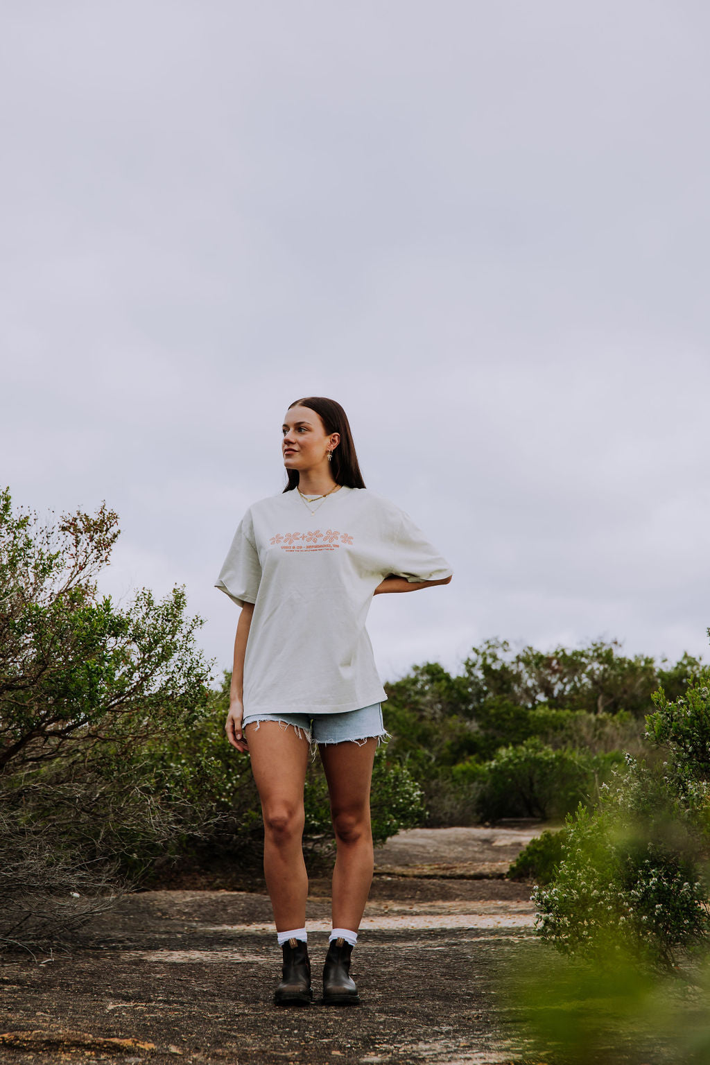 Native Hibiscus Unisex Tee - Sand Dune