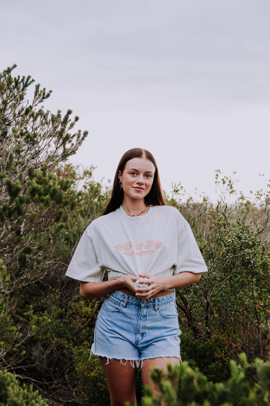 Native Hibiscus Unisex Tee - Sand Dune