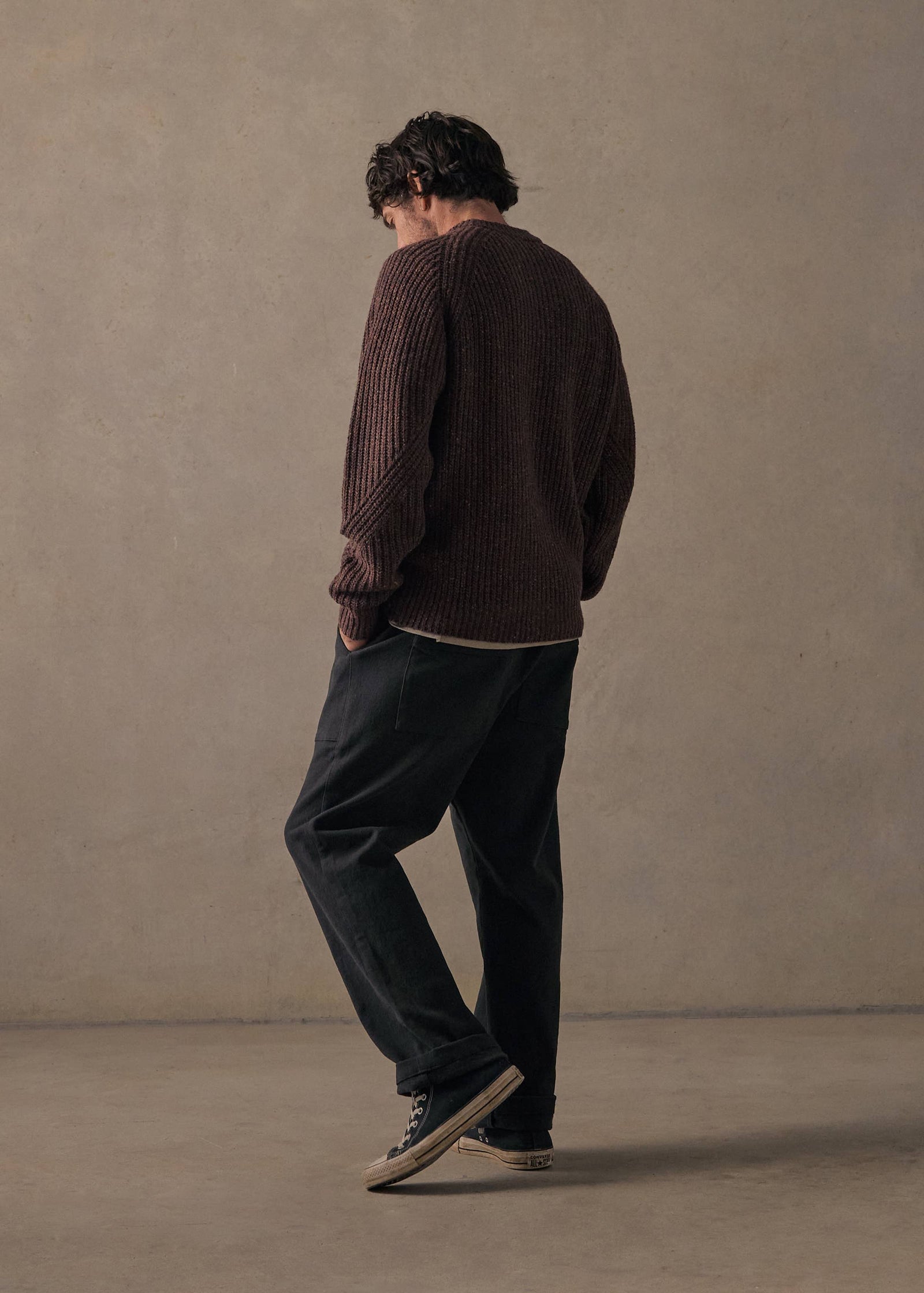 Fisherman Knit Jumper - Light Brown