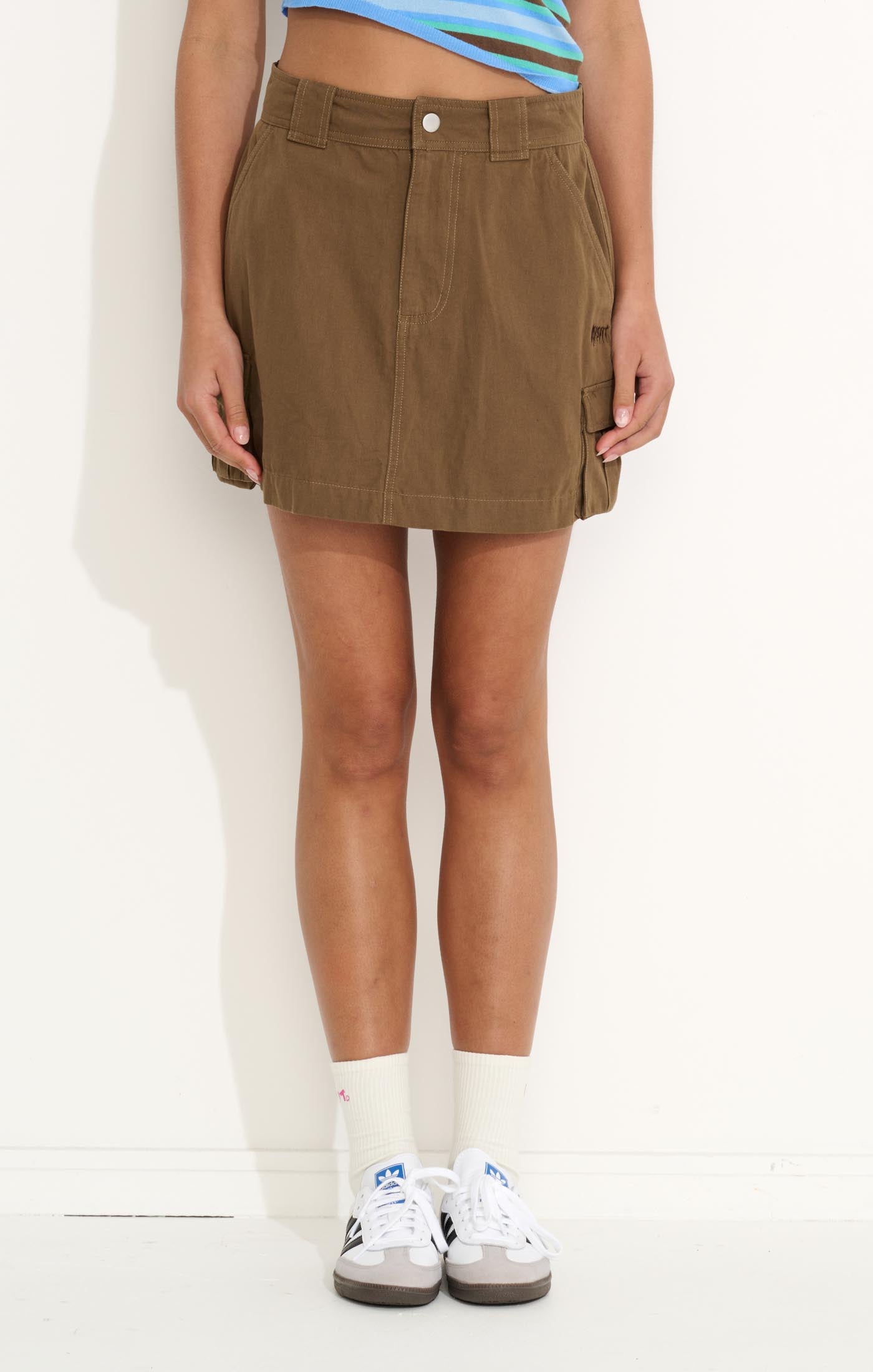 Water Pipe Cargo Skirt - Chocolate