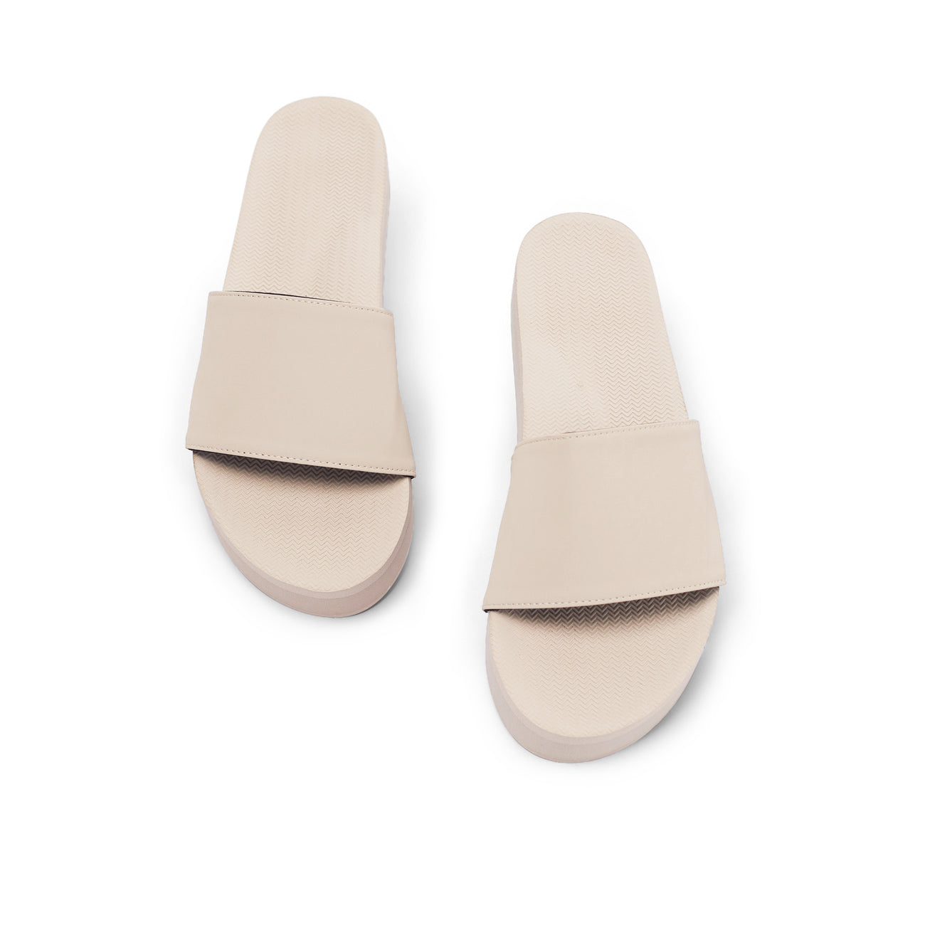 Womens Platform Slides Sneaker Sole - Sea Salt