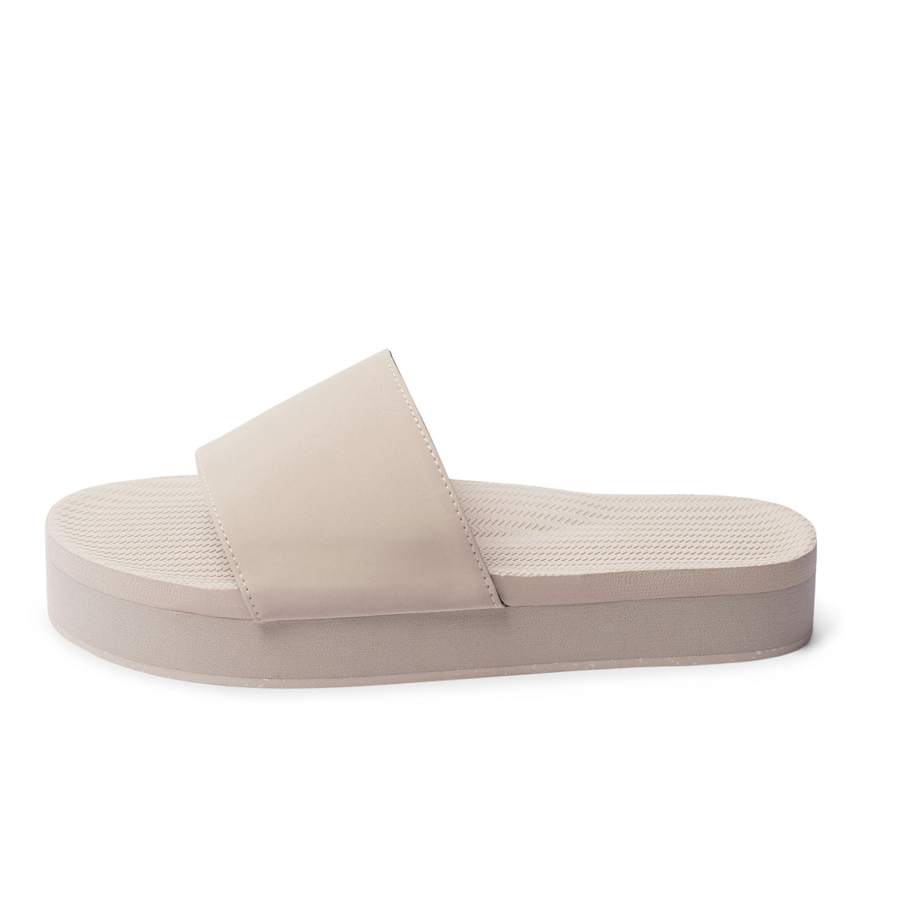 Womens Platform Slides Sneaker Sole - Sea Salt