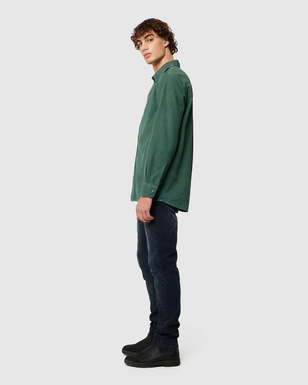 Waffle Cord Shirt - Trade Green