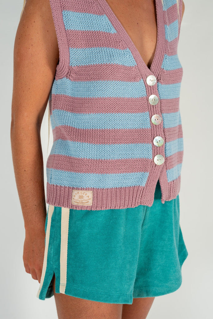 Knit Vest - Candy Stripe