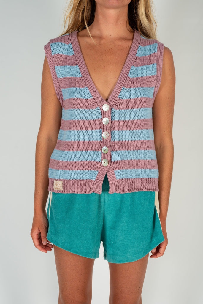 Knit Vest - Candy Stripe