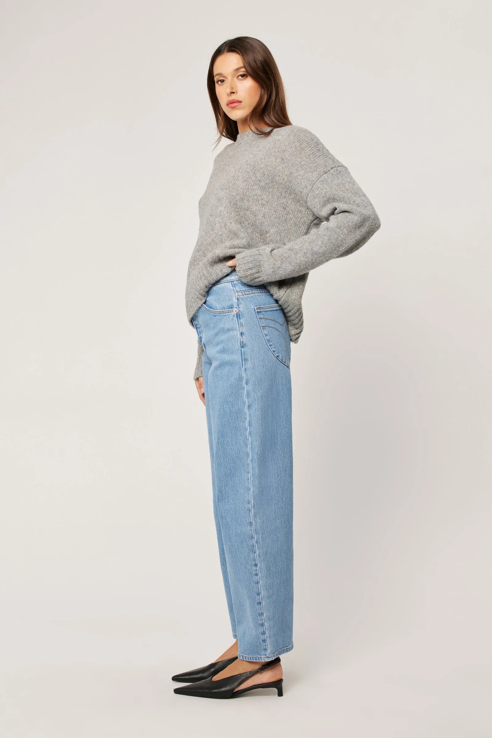 Tomboy Merino Knit - Grey Marle